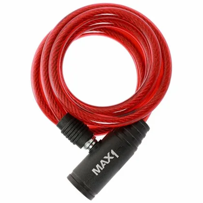 Max1 zámek spirála 1200x8 mm červený