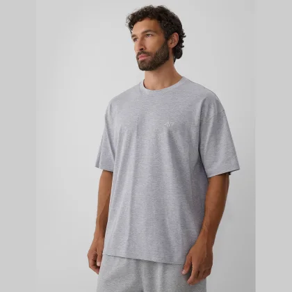 T-shirt loose hladký pánsky - sivý