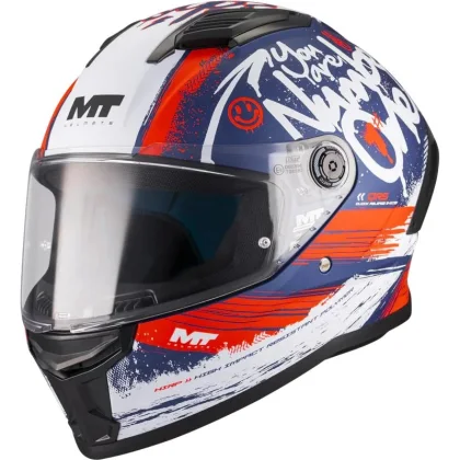 MT Helmets Integrální helma Stinger 2 Rocket C17 matná modro-červeno-šedá