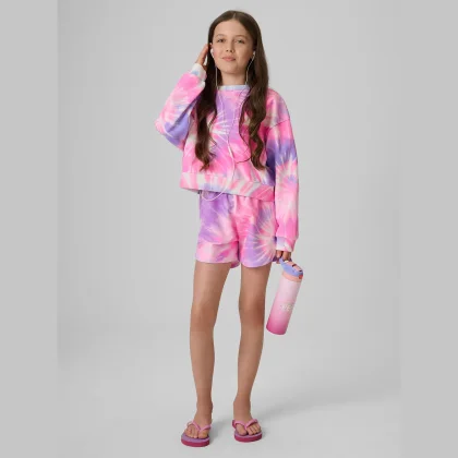 Dievčenské teplákové šortky - multicolor