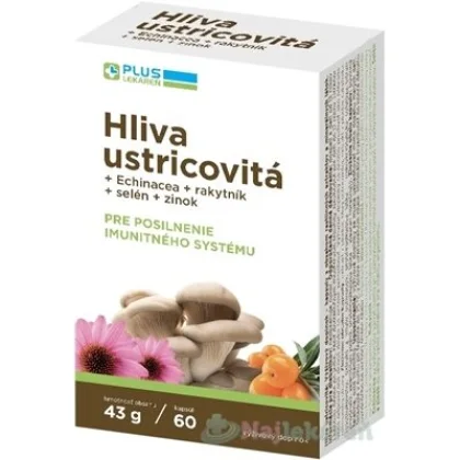 Plus Lekáren Hliva ustricovitá cps + Echinacea + rakytník + selén + zinok 60 ks