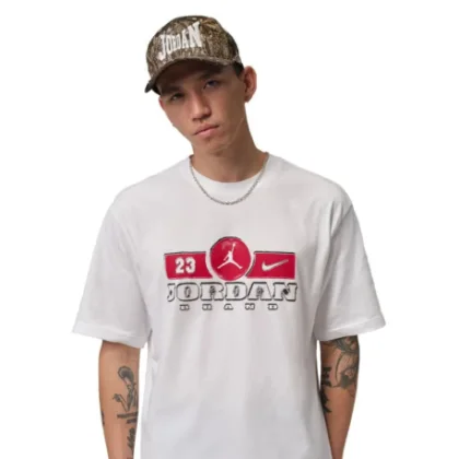 Pánske tričko s krátkym rukávom NIKE M JORDAN BRK STEEL GFX SS CREW-White