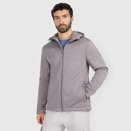Pánská větruodolná bunda softshell membrána 5 000 - šedá