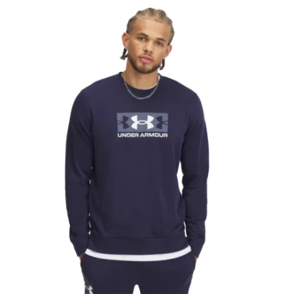Pánska mikina UNDER ARMOUR UA Rival Terry Logo Crew Q2-BLU