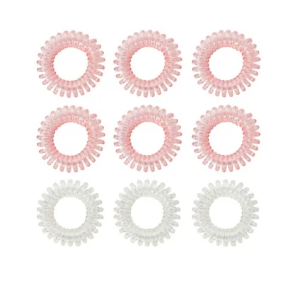 BeastPink Set špirálových gumičiek do vlasov pink