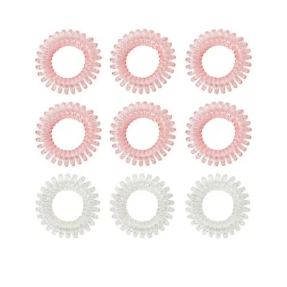 BeastPink Set spirálových gumiček do vlasů pink