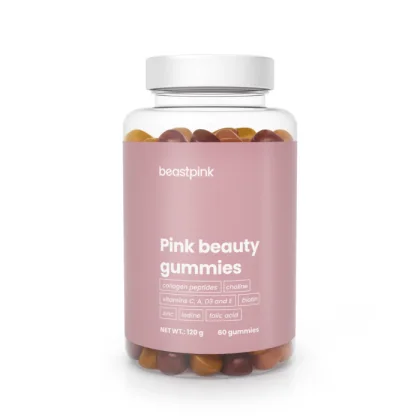 BeastPink Pink Beauty Gummies starfruit papaya cherry