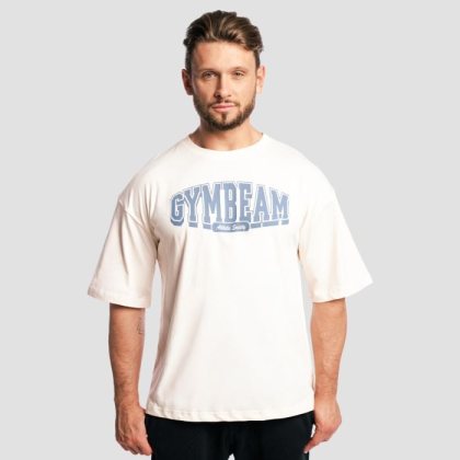 GymBeam Tričko Boxy Athletic Society Cream L