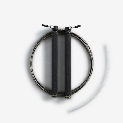 CORENGTH Rýchlostné švihadlo na kruhový tréning Speed rope čierne bez
