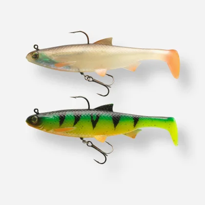 CAPERLAN Súprava mäkkých umelých nástrah shad Roach 160 RTC plotica/firetiger bez