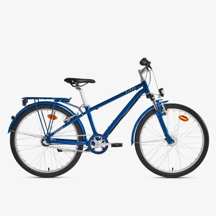 BTWIN Detský mestský bicykel Hoprider 900 9 – 12 rokov tmavomodrý 24"