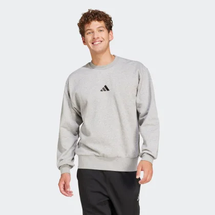 ADIDAS ADIDAS pánska bavlnená mikina sivá 2XL