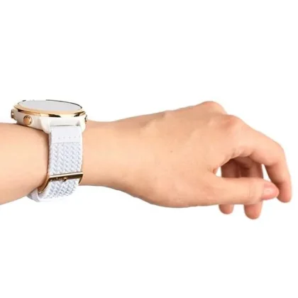 Suunto Suunto 20mm Athletic 5 Braided Textile Strap White Gold