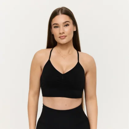 GymBeam Sculpt Seamless Sports Bra Black