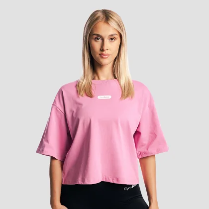 GymBeam Women‘s Girls Club Boxy T-shirt Pink