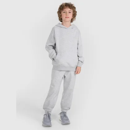 Chlapčenské teplákové jogger nohavice - sivé