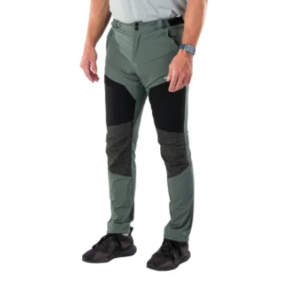 Pánske turistické nohavice NORTHFINDER SILVESTRE-680greengreyblack