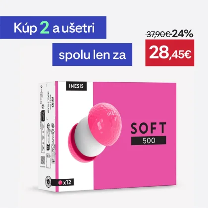 INESIS Golfové loptičky Soft 500 - 12 ks ružové bez
