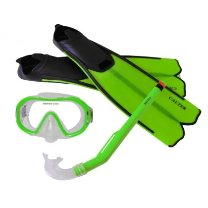 CALTER KIDS S06+M168+F41 PVC, zelený Potápěčský set