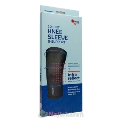 Pulsaar Active 3D Bandáž na koleno s bambusovým uhlím a germániom, veľkosť XL, 1 ks