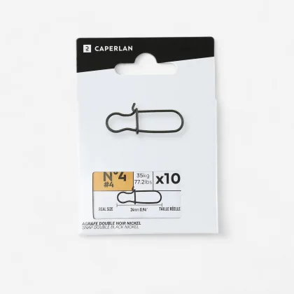 CAPERLAN Dvojitá karabínka black nickel 0