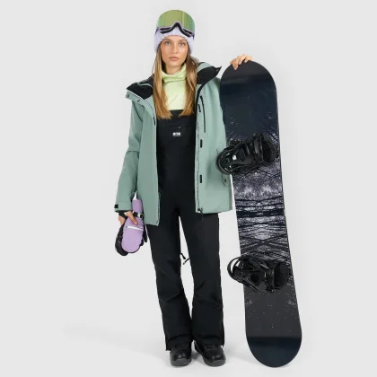 Dámske snowboardové nohavice s trakmi membrána 15000 - sivé