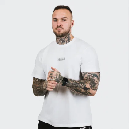 GymBeam Tričko FIT White XXL