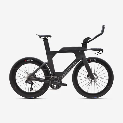 VAN RYSEL Triatlonový bicykel XCR Ultegra Di2 2x12 PWM matný sivý L