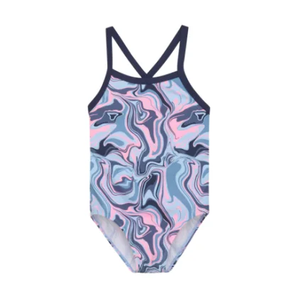 Dievčenské plavky COLOR KIDS Swimsuit Sporty, AOP, cerulean