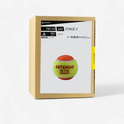 ARTENGO Tenisové loptičky TB110 žlto-oranžové 60 ks bez