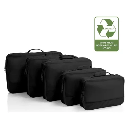 Heys Ecotex Packing Cube 5 Pc Set Black Onyx