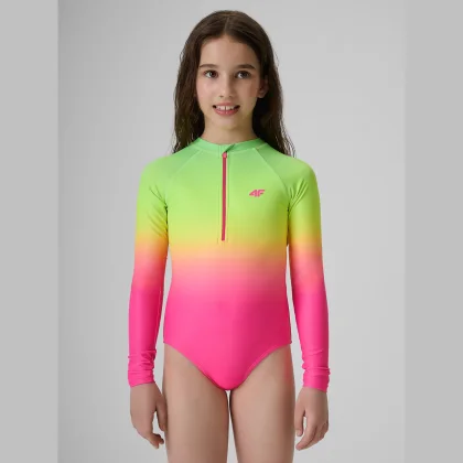 Dievčenské jednodielne plavky s ochranou UPF50+ - multicolor