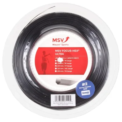 MSV Focus HEX Ultra tenisový výplet 200 m černá