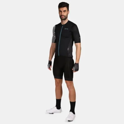 KILPI PICARD-M Černý cyklistický dres + KILPI PRESSURE-M Černé cyklistické šortky