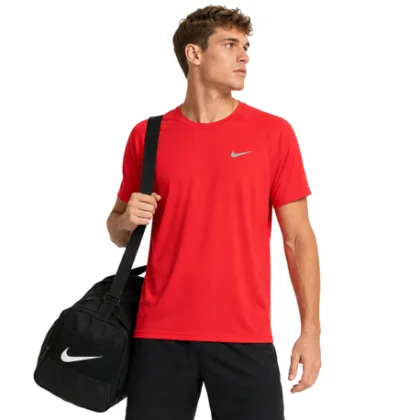 Pánske tréningové tričko s krátkym rukávom NIKE SWIM ESSENTIAL UNIVERSITY RED-UNIVERSITY RED
