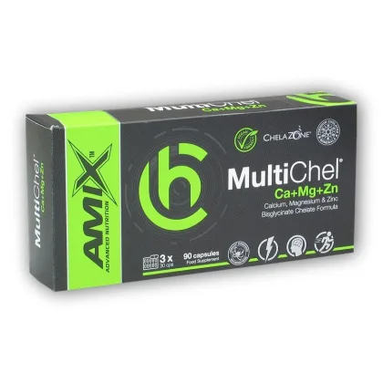 Amix ChelaZone MultiChel Calcium + Magnesium + Zinc 90 Vcps