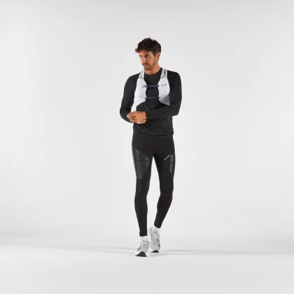 KIPRUN Pánske bežecké legíny Run 900 Compress čierne 2XL (W43 L34)