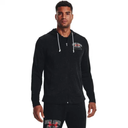 Pánska mikina s kapucňou UNDER ARMOUR UA Rival Try Athlc Dep FZ HD-BLK