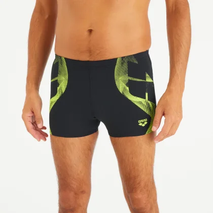 ARENA ARENA pánske boxerkové plavky čierno-zelené XL-2XL