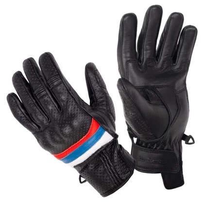Letné kožené moto rukavice W-TEC Laudero Farba čierna,
