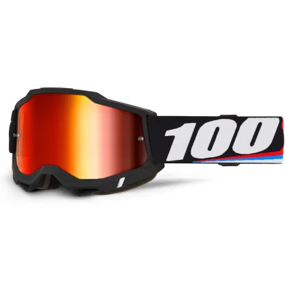 100% Accuri 2 Mirror Magnus čierna, červené plexi