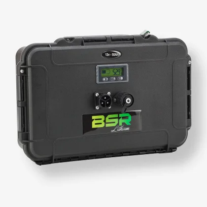 BSR Lítiová batéria na belly boat BSR DF15 LiFeP04 12V 50Ah + výstup na sonar 16Ah bez