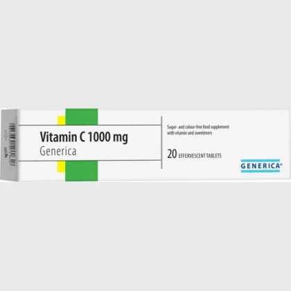 GENERICA Vitamín C 1000 mg 20 šumivých tabliet
