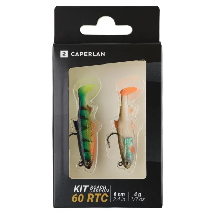 CAPERLAN Súprava mäkkých umelých nástrah shad Roach 60 RTC plotica/firetiger bez