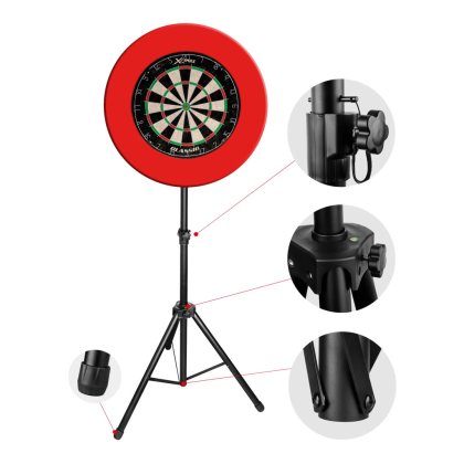 dart állvány XQ MAX Hybrid steel és soft táblákhoz, hordtáskával (135-186 cm)