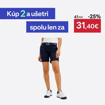 INESIS Dámske golfové chino šortky MW500 tmavomodré 2XS