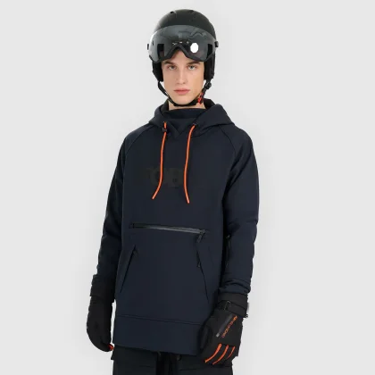 Pánska snowboardová bunda softshell vetruodolná membrána 5000 - čierna