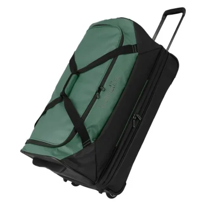 Travelite Basics Wheeled Duffle exp. Black/green taška