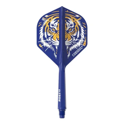 Cuesoul ROST 77 Tiger modré integrované Small Standard Wing letky a stredné násadky