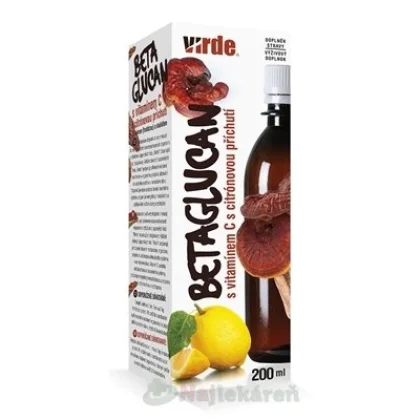 Virde BETAGLUCAN SIRUP fruktózový s Vitamínom C s citróNovou príchuťou 200 ml